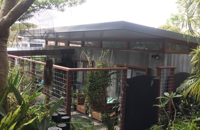 Eclectic bungalow set in under the Japanese Oak but close enough to the ocean.
