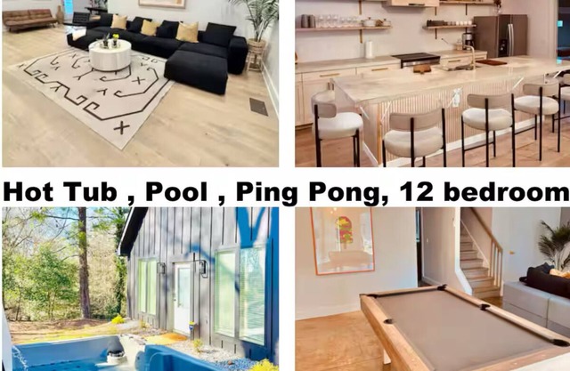 Elegant Modern Scandinavian Compound HOT TUB 12 bedrooms 6 bath Atlanta
