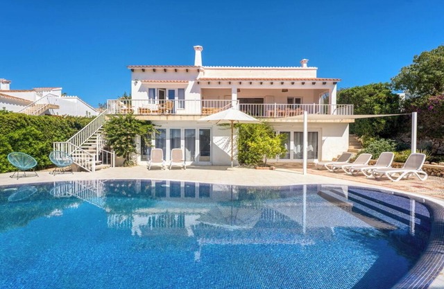 Elegant villa with pool next to the beach in Punta Prima, Menorca