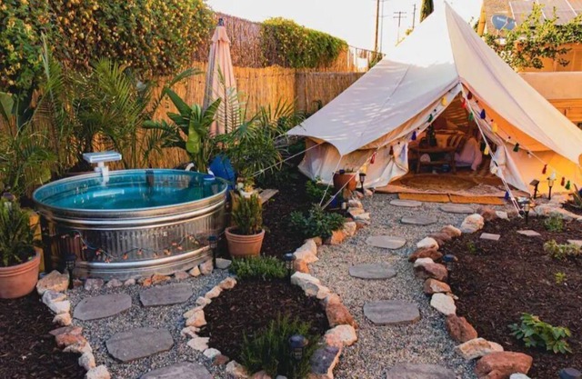 Enchanting Bell Tent in Herb Garden