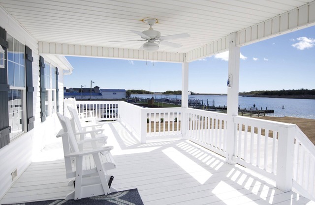 Enjoy a 3-bedroom waterfront vacation home just 10 minutes from Emerald Isle