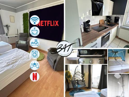 Ferienapartment Saarbrücken Zentrumsnah mit Luxus-Heimkino, Grill, Balkon & Miele Küche