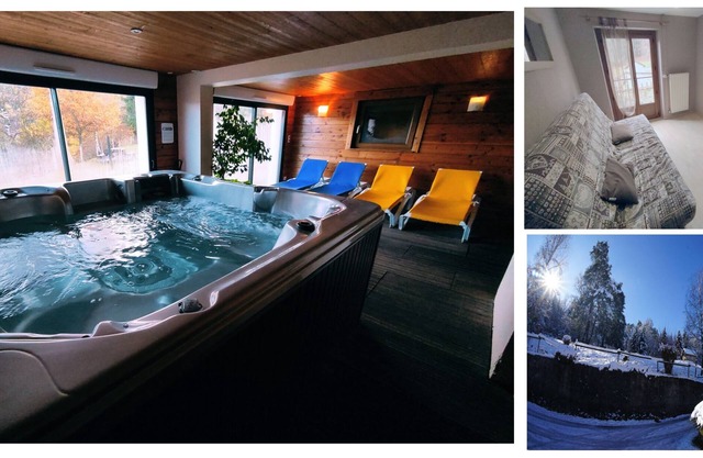 Gîte dans chalet Mélina-Vista a la Montana-Apartamento-Familiar-Baño con ducha