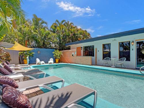 GAYClothing optional Pool retreat men only w private Courtyard