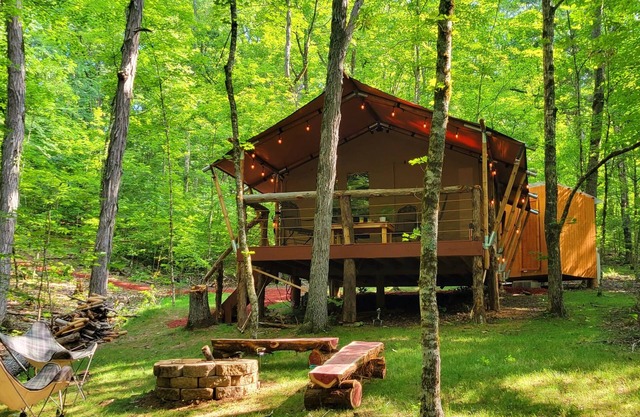 GLAMPING IN THE SMOKIES--PRIVATE--LAKE ACCESS