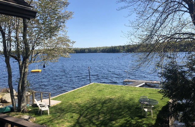 Gorgeous Lakefront House Rental facing South on Green Lake in Dedham, Maine