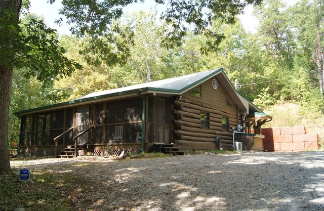 Hilltop Log Cabin with Water Effect