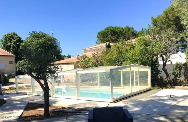 Homerez - Villa para 8 pers. con piscina, jardín y terraza en Servian