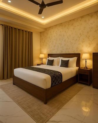 Hotel Krishna Palace, Vrindavan - Lavish & Luxury rooms with parking near prem mandir