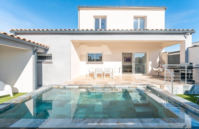 Casa con piscina privada, Wi-Fi y aire acondicionado