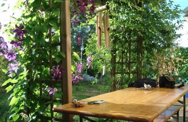 Casa con jardín en un ambiente Zen