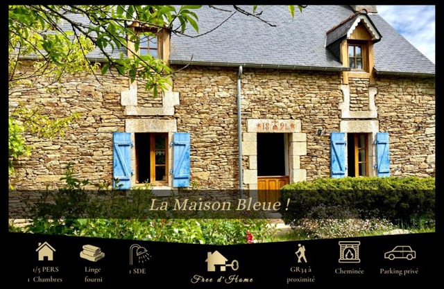 LA MAISON BLEUE,authenticité, nature, simplicité, 2-5 personnes, Moëlan sur Mer