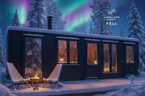 Lapelland Village Fell - Cozy Lapland XL Landscape Cabin with Sauna, Fireplace & Nature View, Sodankylä, Luosto