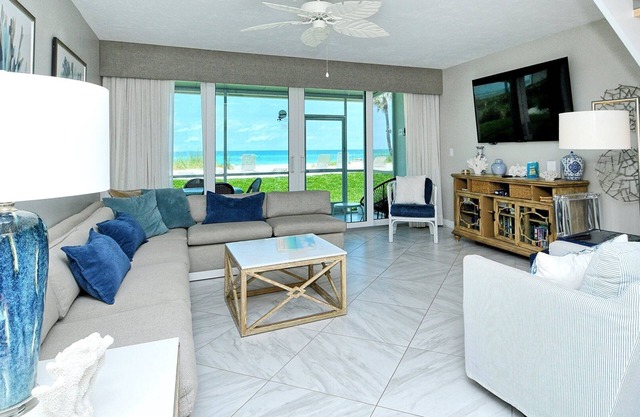 LaPlaya 108B-Dream views of the Gulf from your private balcony or screened lanai just steps from the beach.