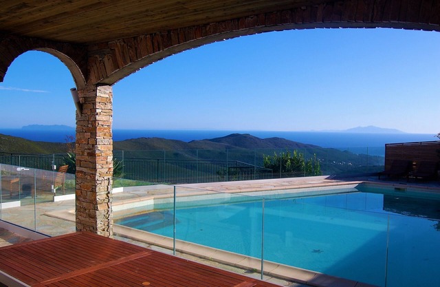 GRAN VILLA CON AIRE ACONDICIONADO (4 *) - VISTA AL MAR 180 ° - PISCINA CLIMATIZADA - 3 BAÑOS - 7 DORMITORIOS