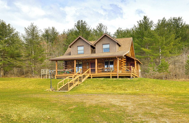 Log Cabin w/ Pond & Trail Access in Almond!