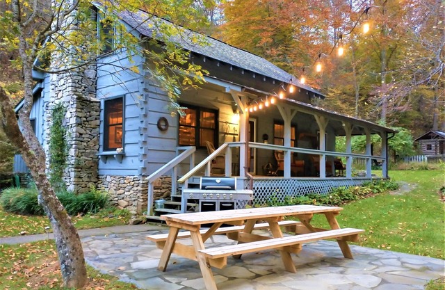 Log Cabin with Stream on 2 Acres <20 Min to Downtown Asheville with 1 Gig Fiber