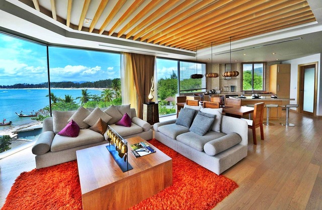 Frente a la playa de lujo Ático, vistas espectaculares / diseño, 2 dormitorios / 2baths