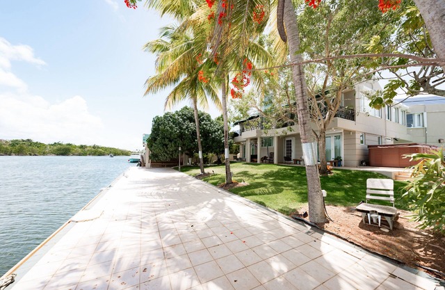 Luxury Waterfront Villa w/ Pool, Spa, Sauna, & Dock—10Min from San Juan&Airport