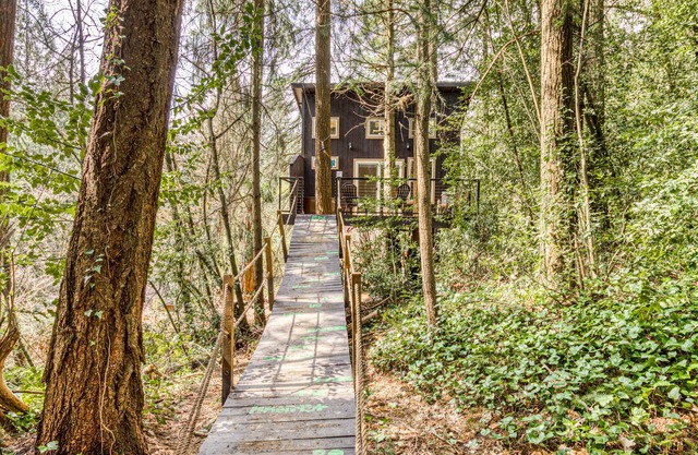Magical forest treehouse with zip line - dog-friendly - 10 minutes to downtown