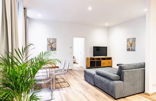 Modern apartment next to subway station