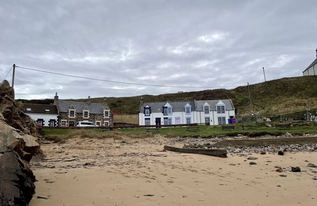 Moderna cabaña de pescadores con impresionantes vistas ininterrumpidas de Moray Firth