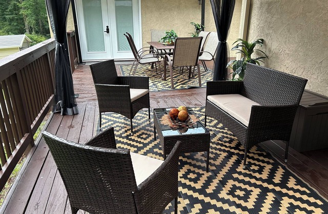 Modern, fully equipped studio with separate sleeping area in Fayetteville.