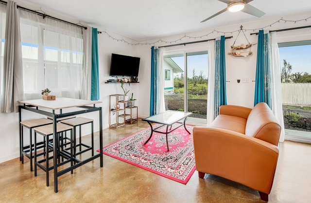 Modern studio with gated access, lanai, kitchenette, & private washer and dryer