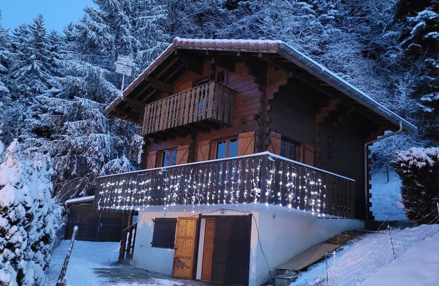 Mountain chalet 6 pers resort Thollon-les-Mémises vue lac Léman cosy/calme