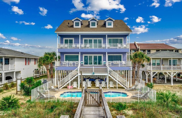 Oceanfront Luxury New to Rental! Remodeled, Stunning Home with Private Pool in Cherry Grove Beach