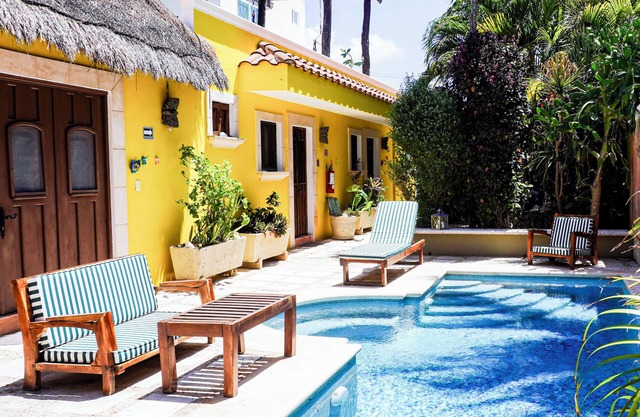 Suite de un dormitorio, sereno, piscina, jardines, terraza en la azotea con vistas