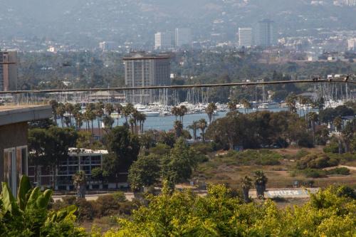 Overlooking Marina del Rey sailboats, is Green Ginger Playa Del Rey on the bluff,