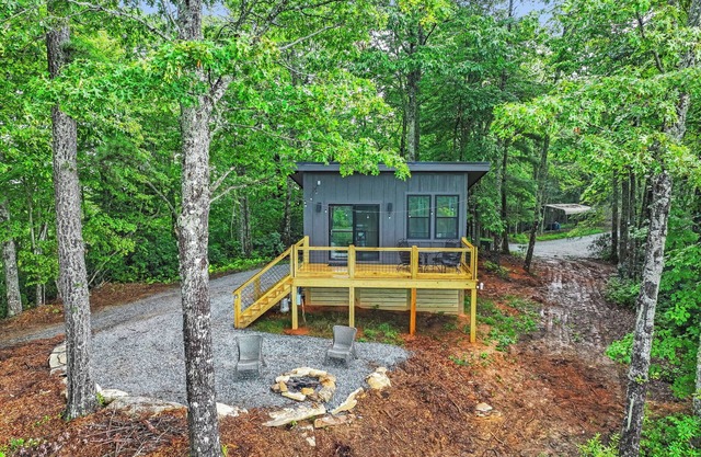 New, Secluded Tiny Cabin on Mountain Top with Views!