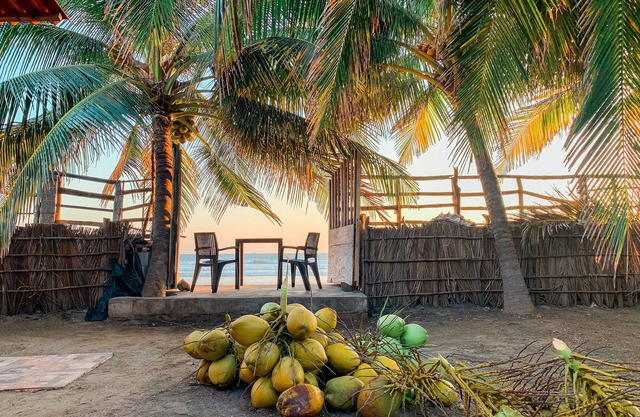Rancho privado frente a la playa