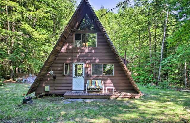 Quiet A-Frame Cabin on Creek with Private Deck!
