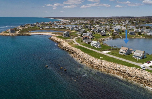 Quintessential Waterfront Beach Home-Steps away to private association beach and East Matunuck beach