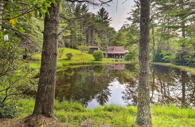 Rustic Cabin w/ Patio & Pond on Blue Ridge Parkway