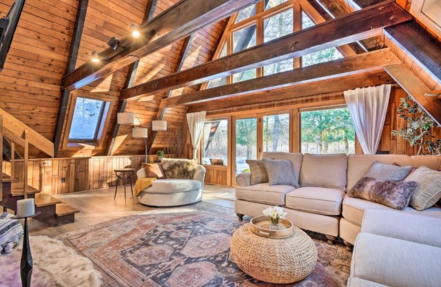 Rustic LaFayette A-Frame Cabin with Game Room!
