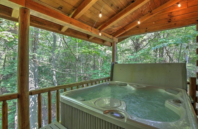 Vistas increíbles! Cabina romántica con bañera de hidromasaje, jacuzzi, chimenea y cocina