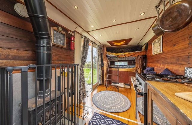 Set in a wild flower meadow, Douglas is completely eco friendly and off-grid.
