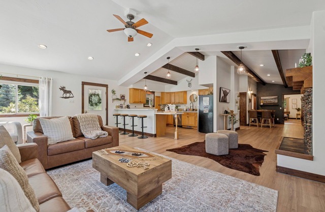 Spacious 7-Bed Home w/ Hot Tub, Fireplace, Gym, Wine Bar, and 2 Living Spaces!