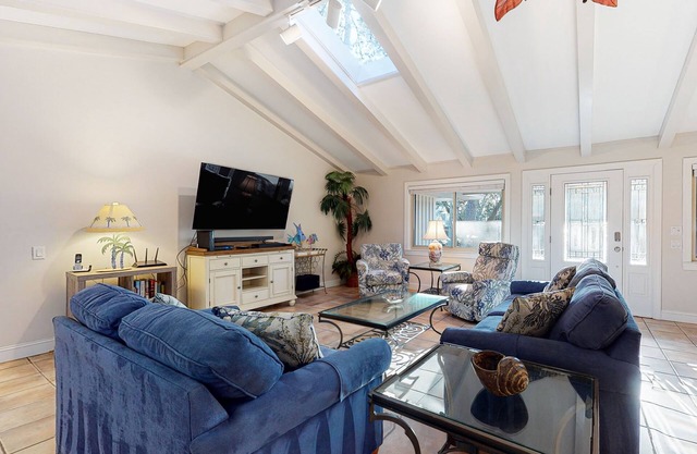 Spacious home with private pool & central AC - walk to beach