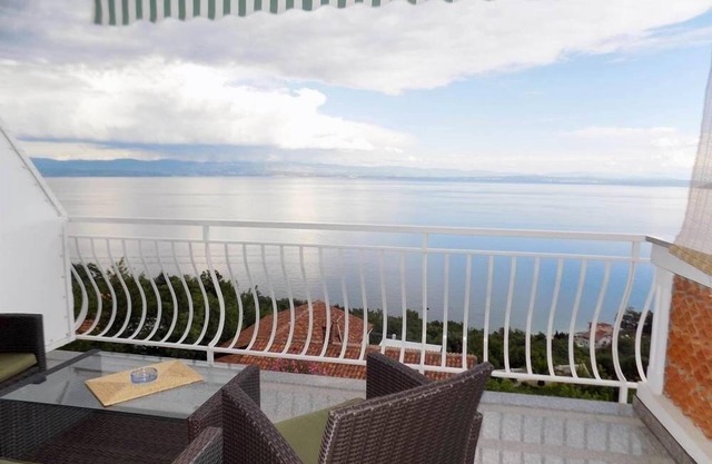 Apartamento Estudio en Mošćenička Draga con Seaview, Terraza, Acondicionador, WIFI (4364-4)