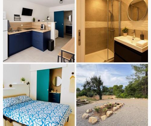 Studio Azzurro, parking, cuisine équipée, idéal pros en déplacement