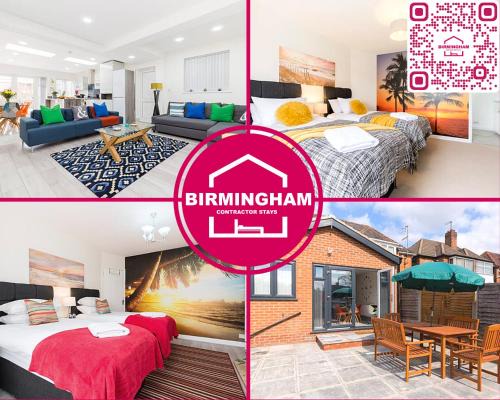 Stunning Solihull Long Stays - 4 Bedrooms with 7 Separate Beds, 2 Baths, Garden & Driveway by Birmingham Contractor Stays