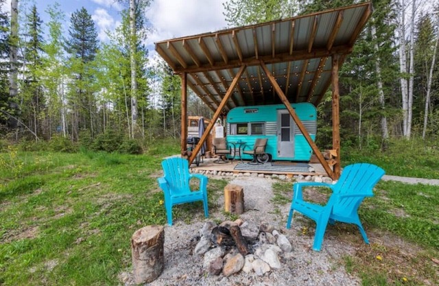The Blaeberry Base Vintage Camper W/Outdoor Shower