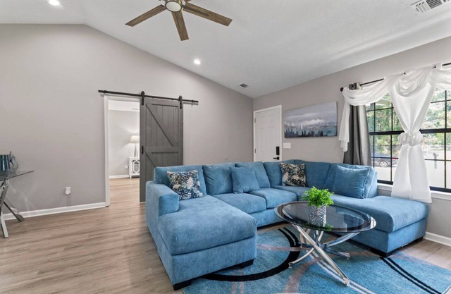The Calming Loft is a Southern Oasis with a stylish modern ambiance