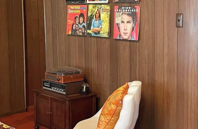The Cool Cat is a spacious two bedroom 70's themed apartment located in Hamden,