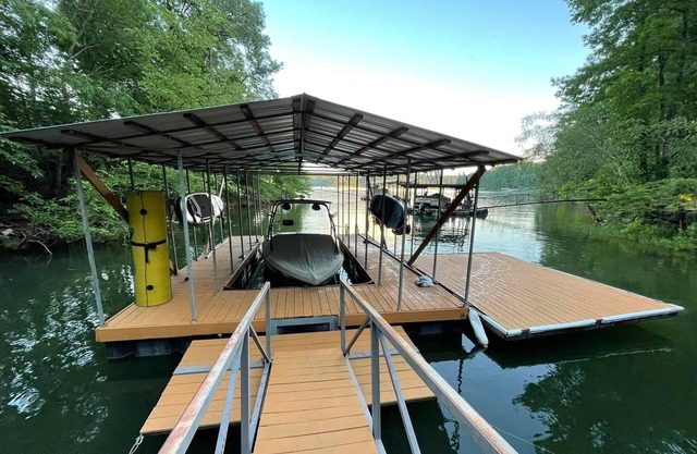 The Perch at Sunrise on Lewis Smith Lake. Beautiful lake front home.