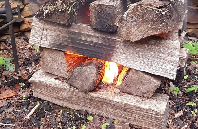 El sauce cerca del lago Lure y Chimney Rock